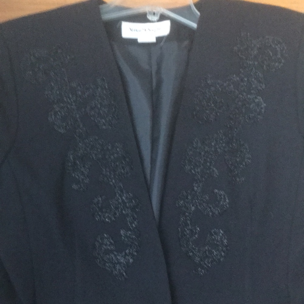 Black dressy blazer beading on front used